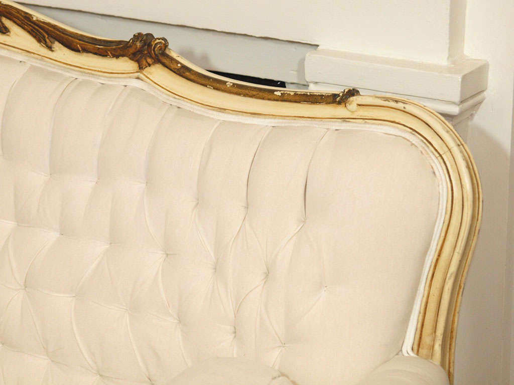 Antique Italian Diamond Tufted Settee or Sofa 1