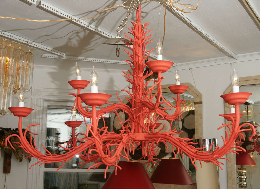 American Faux Coral Chandelier