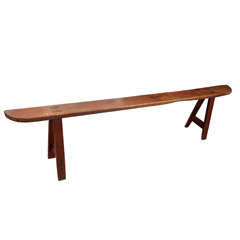Narrow  Pine  Wood  Antique  Bench