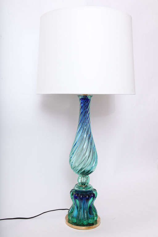 An Italian art glass table lamps by Seguso.
New sockets and rewired
Shade not included