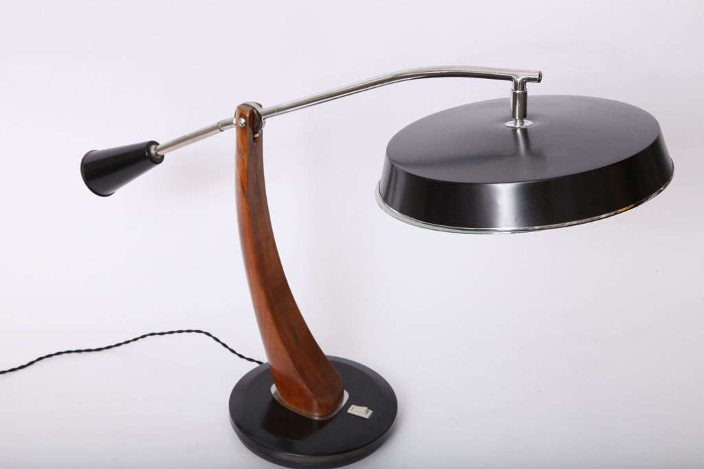 Spanish A Pair of 1950's Articulated Table Lamps