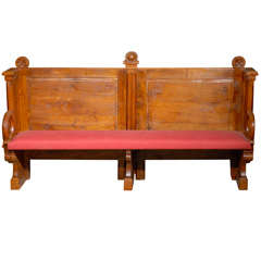 Antique Early Church Pew