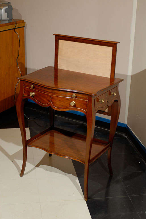 19th Century George III Lady's Writing Table with Pull Up Screen