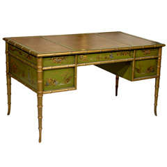 Faux Bamboo Chinoiserie Desk