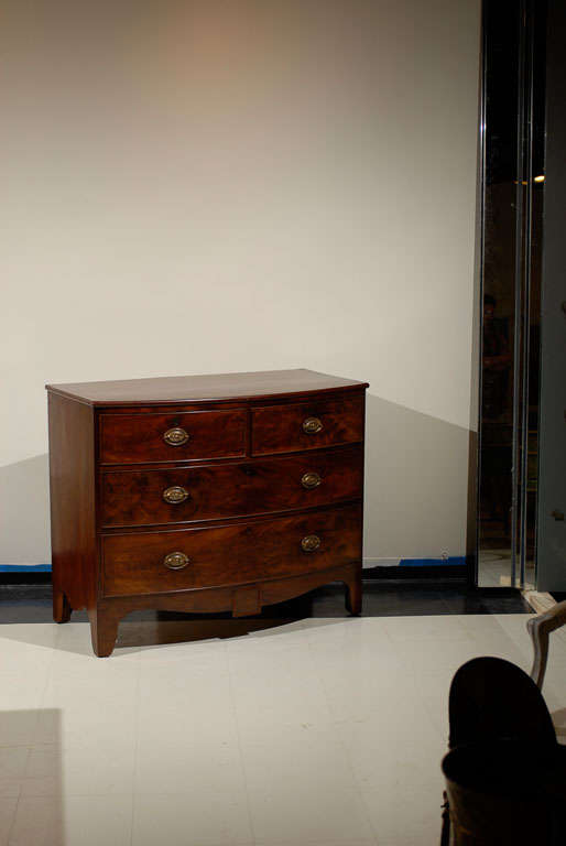 Regency Bow Front Chest of Mahogany 6