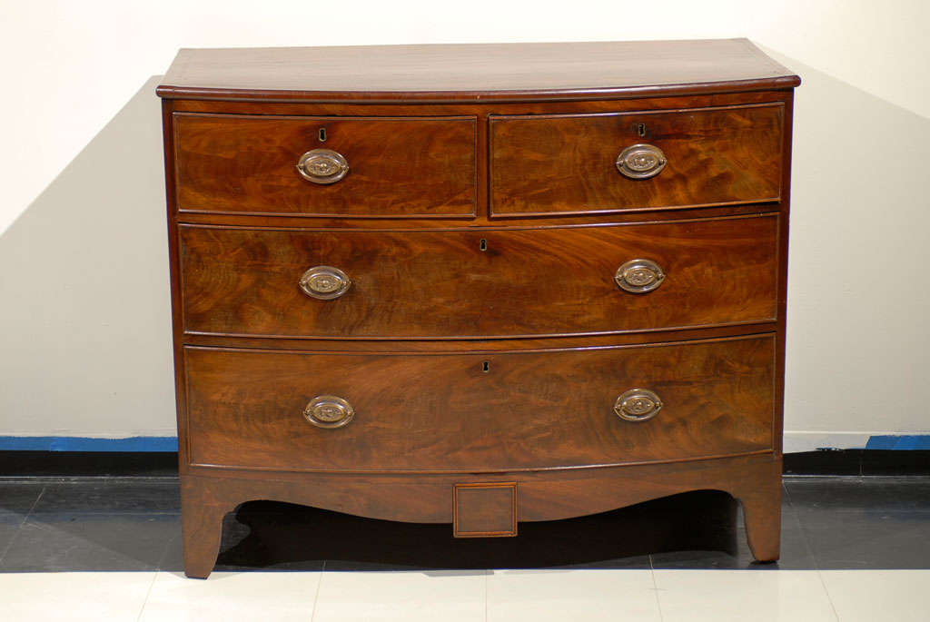 Regency Bow Front Chest of Mahogany 3