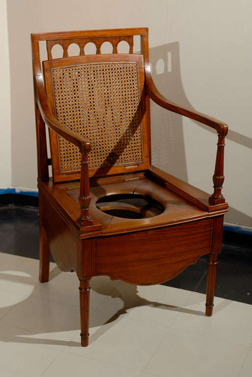 19th Century Chamber Potty Arm Chair