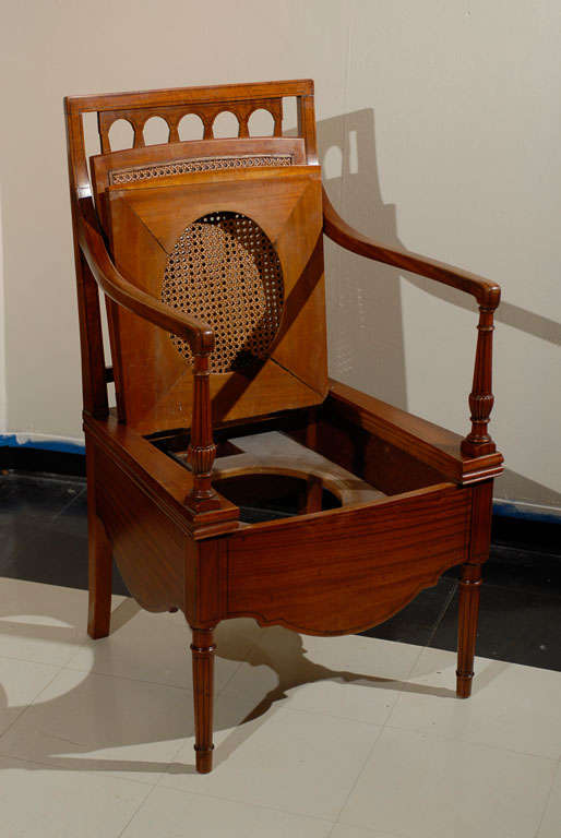 Mahogany Chamber Potty Arm Chair