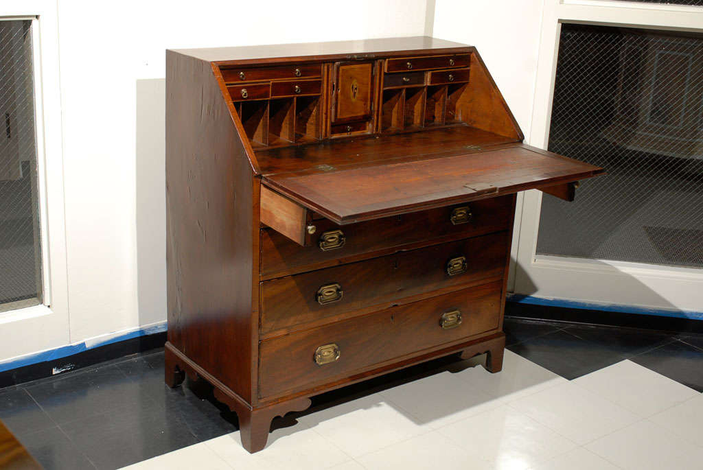 19th Century Georgian Slant Top Mahogany Desk
