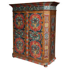 Antique Austrian Painted Cabinet