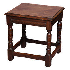 19th Century Oak Low Stretcher Base Table