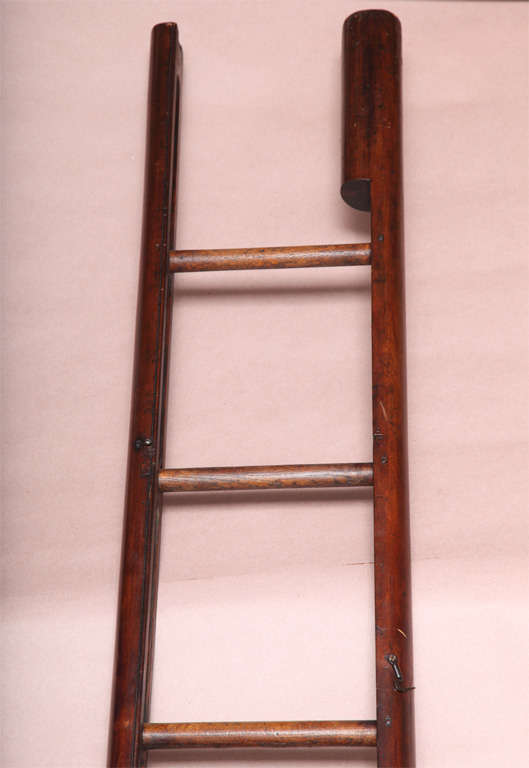 Rare Georgian Pole Library Ladder 1