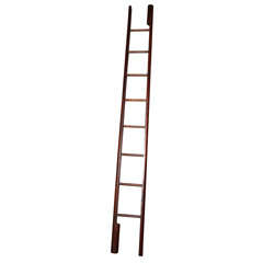Antique Rare Georgian Pole Library Ladder