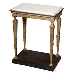 Swedish Gustavian Gilt and Painted Console Table