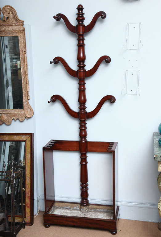 English William IV Mahogany Hall Tree