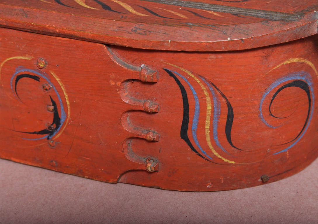Painted Norwegian Wooden Pantry Box 2