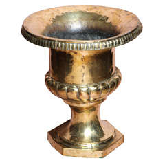18th C Hand-Hammered Brass Urn