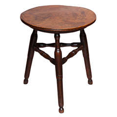Antique Exceptional Welsh Oak Cricket Table