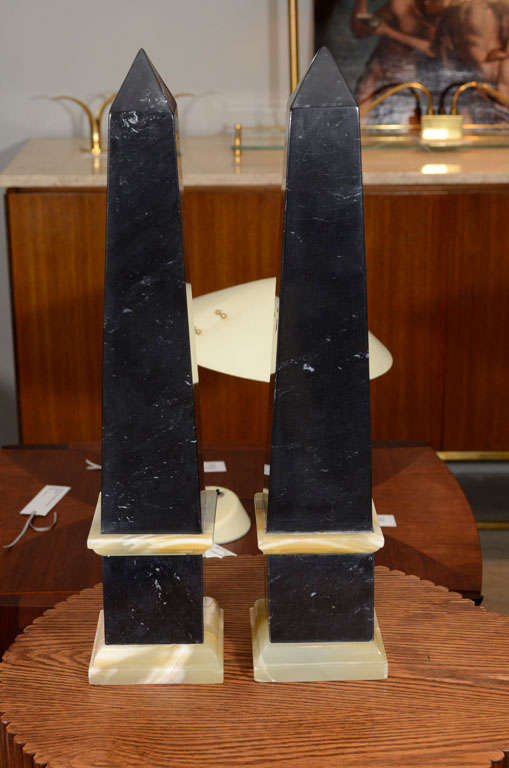 Marble and Onyx 1940's Obelisks