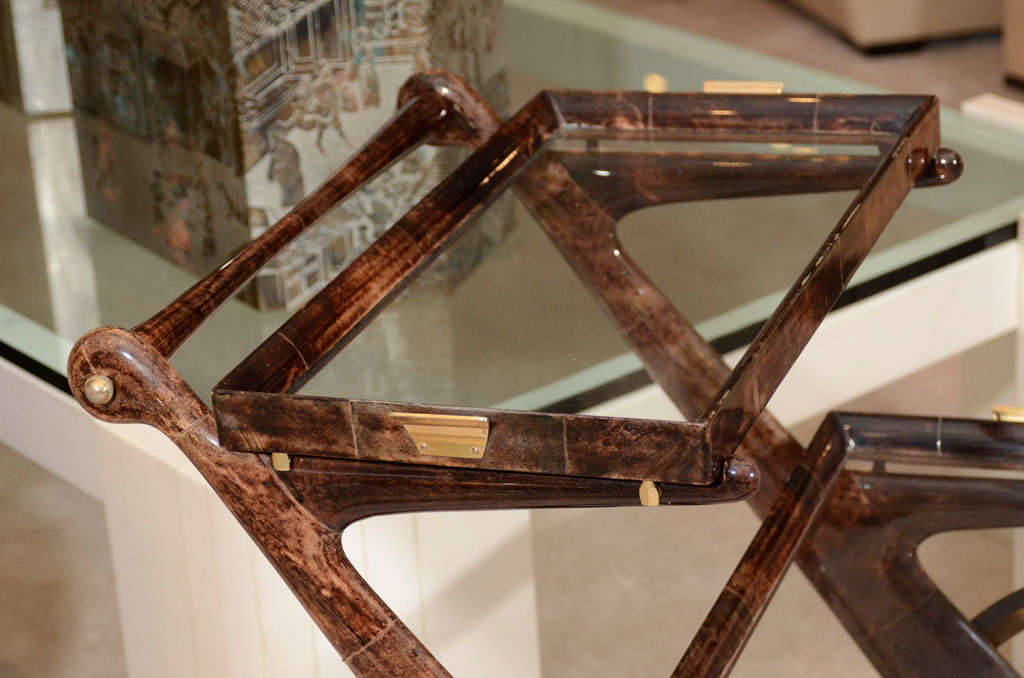 Mid-20th Century Three-Tier Italian Bar Cart by Aldo Tura