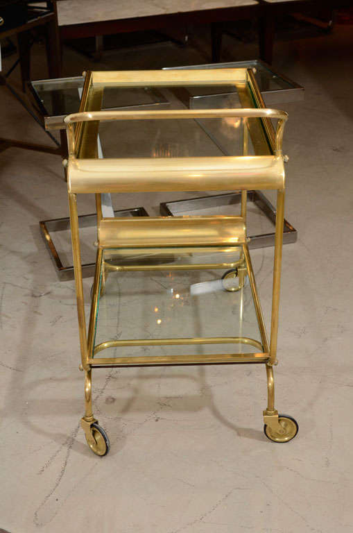 Italian Brass Bar Cart 3