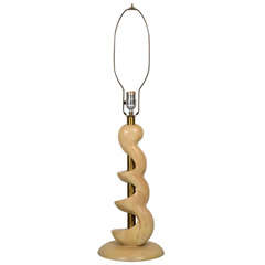 Wood Table Lamp By James Mont 1904 - 1978