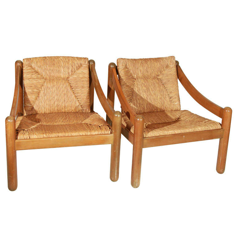 Vico Magistretti for Cassina “Carimate” Lounge Chairs
