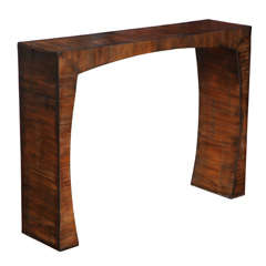 Mid Century Inspired Bamboo Console Table