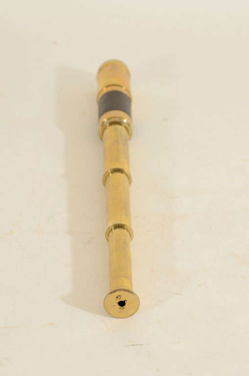 Brass and Leather Folding Telescope, England, Late 19th Century 3