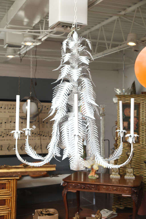 American Metal Fern Chandelier