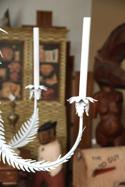 Late 20th Century Metal Fern Chandelier