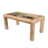 Fossil Stone Inlay "Op Art" Coffee Table