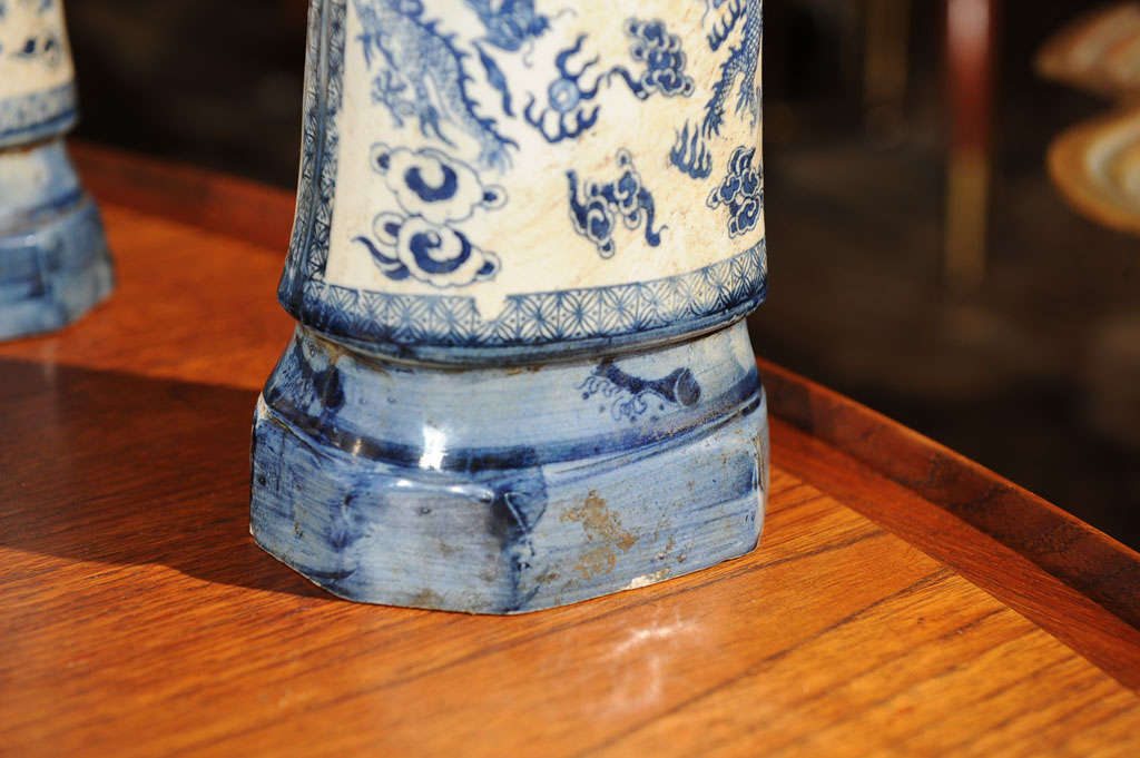 Set of Blue & White Chinese Figures 4