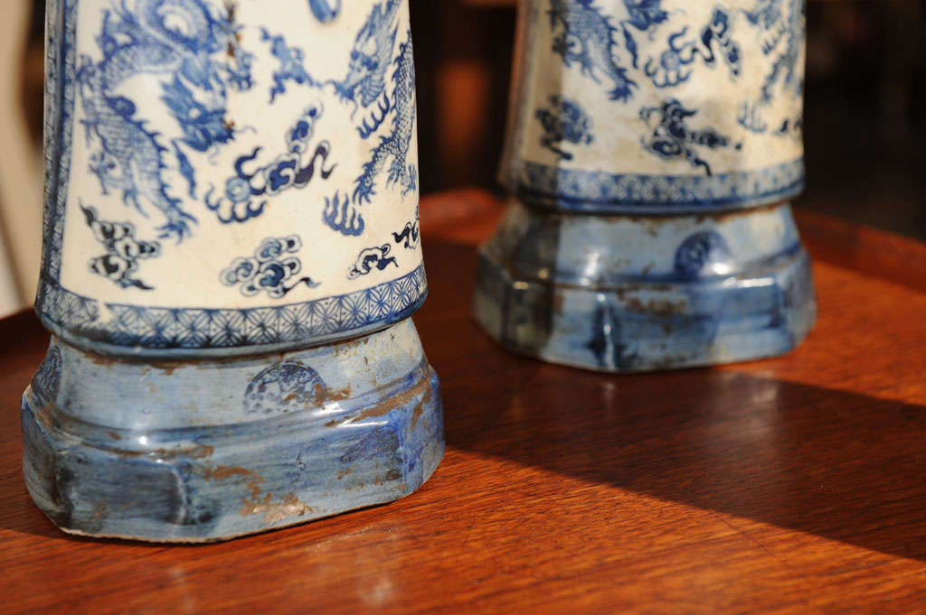 Set of Blue & White Chinese Figures 5