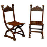 Pair Low Italian Chair