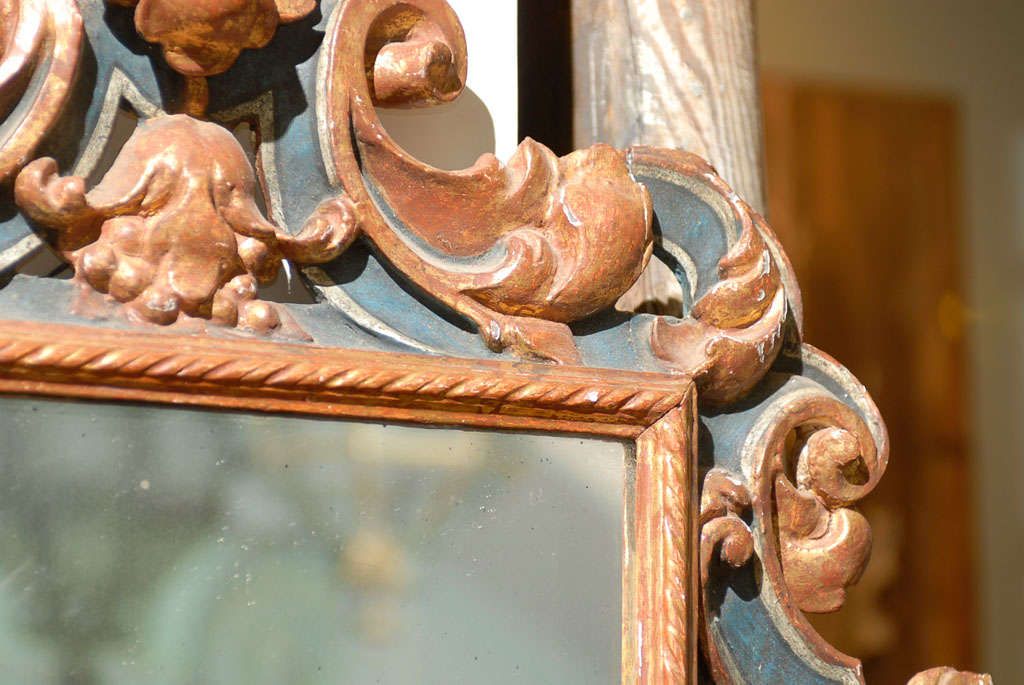 19th Century Italian Wooden Rococo Style Mirror 3