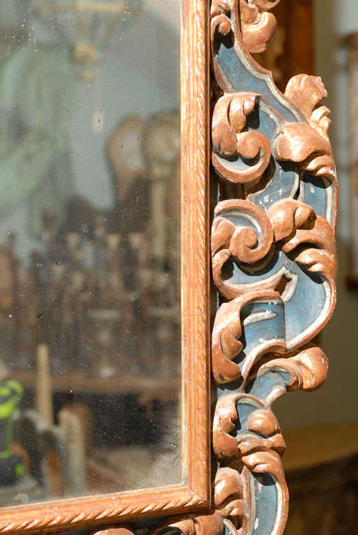 19th Century Italian Wooden Rococo Style Mirror 4