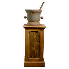 Mortar and Pestle on Column - SOLD