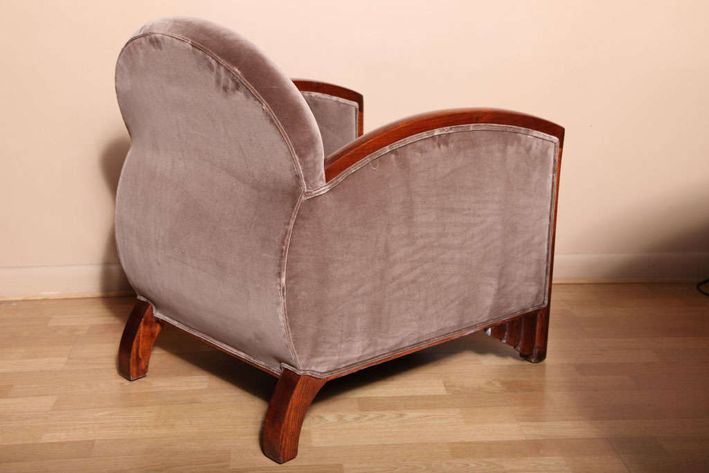 Pair of Art Deco Armchairs For Sale 2