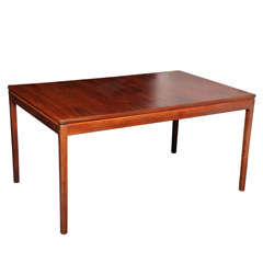 Rectangular Rosewood Dining Table with Self Stored Leaves