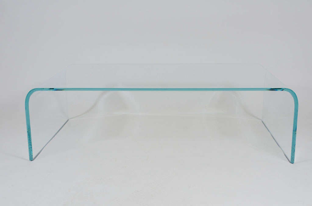 Glass Waterfall Cocktail Table by Angelo Cortesi for Fiam Italia 1