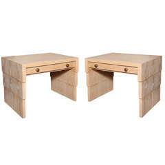 Pair of cerused side tables by Century, c. 1970