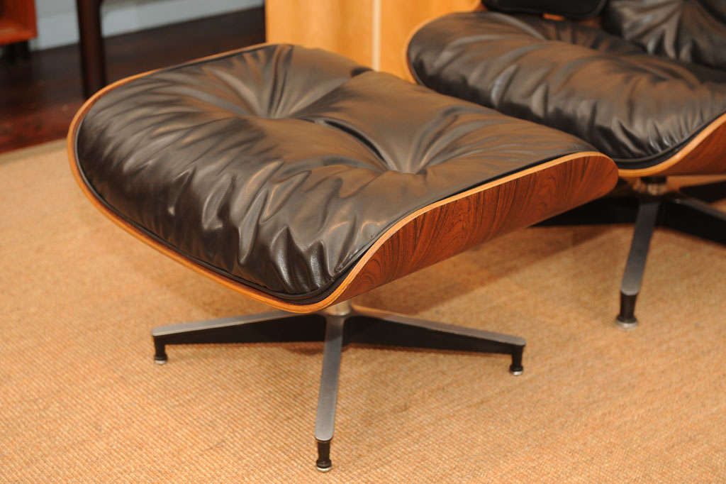 Mid-20th Century Original Eames Lounge Chair and Ottoman