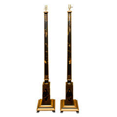 Antique Chinoiserie style floor lamps