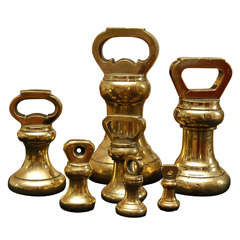 Antique english Set of Brass Weights