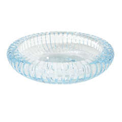 Vintage Orrefors Crystal Bowl with Fluted Details in Ice Blue