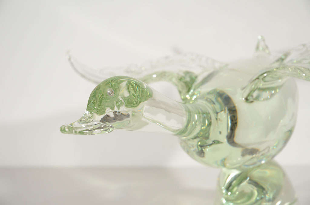 Stylized Murano Glass Waterbird Sculpture by Licio Zanetti 2