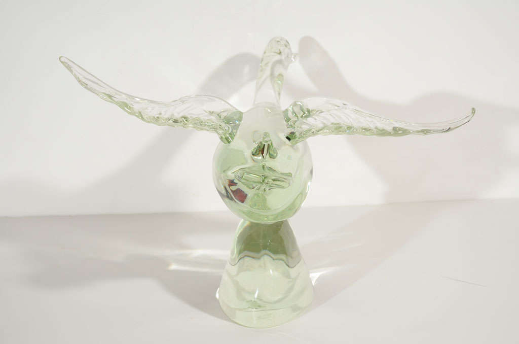 Stylized Murano Glass Waterbird Sculpture by Licio Zanetti 3