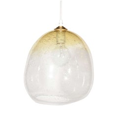 Mid Century Blown Murano Glass Globe in Gradient Amber Tones