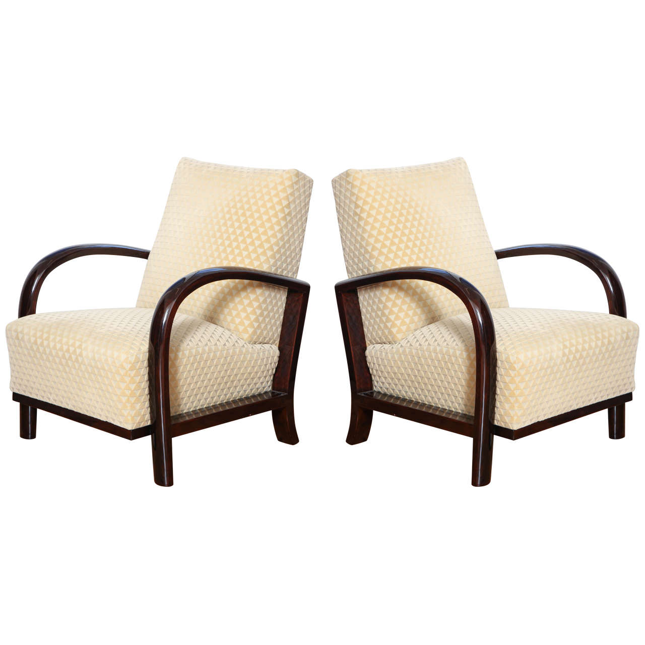 Elegant Pair of Art Deco Armchairs